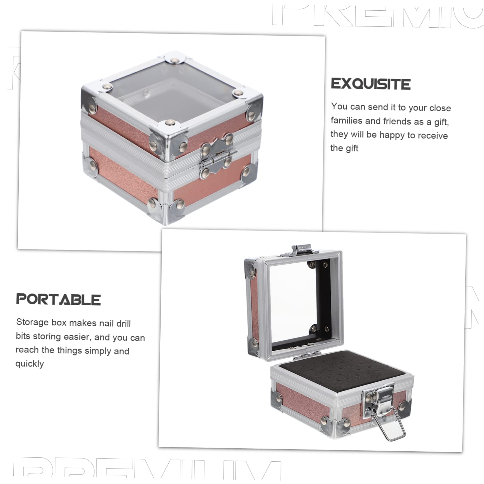 NULYLU Practical Drill Bit Storage Holder Nail Drill Bit Case Grinding Head Box