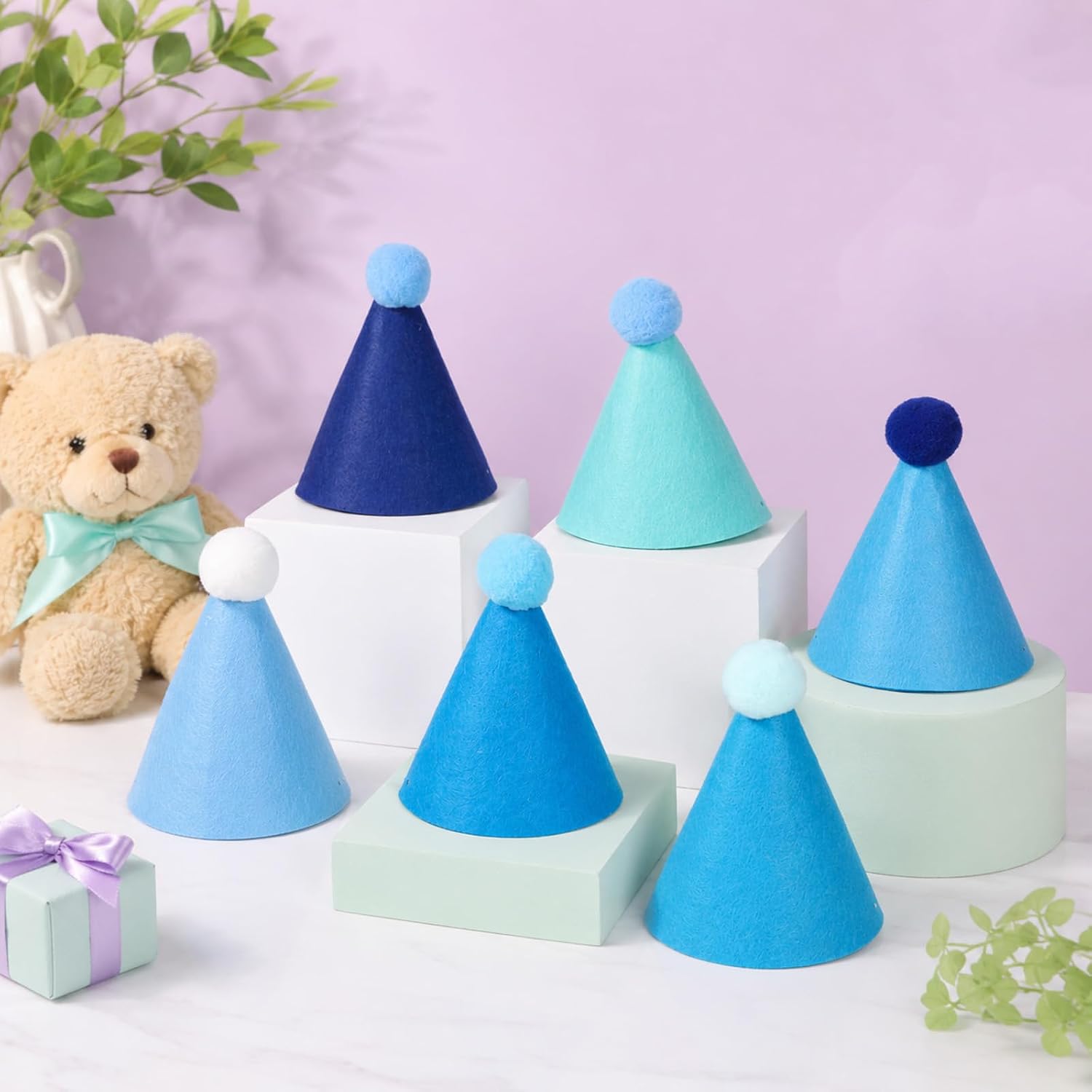 6 PCS Mini Birthday Hats for Stuffed Animals Mini Party Hats Dog Party Hat
