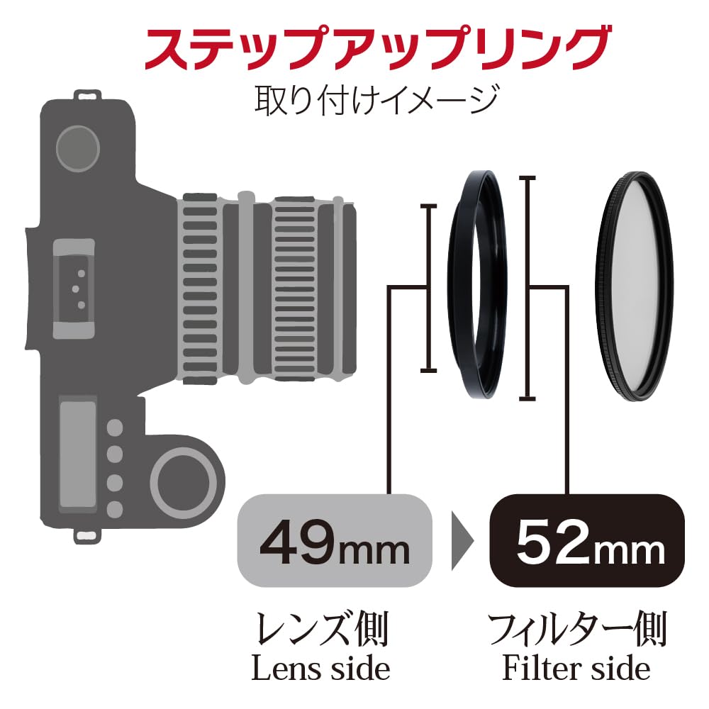 Amazon | マルミ MARUMI ステップアップリング 49mm→52mm 906234