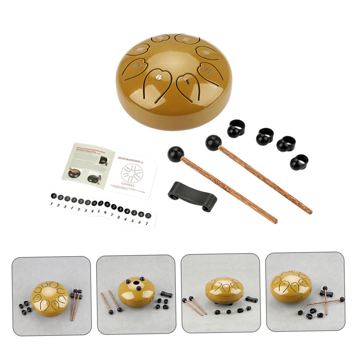 TOYANDONA De Lengua Etéreo Portátil De Mano Para Principiantes Instrumento De Percusión Para Amantes Música