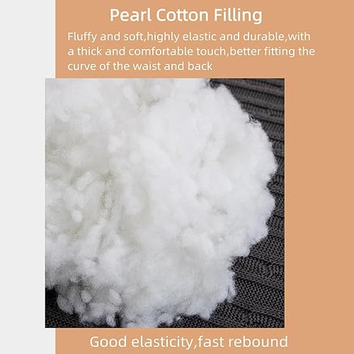 Miniatura 5 de FAVICOVID Almohada de cabecera para cama, almohada de lectura, almohada de respaldo almohada lumbar decorativa para sofá, cojín de apoyo con funda