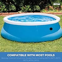 Vista 4 de Aquatix Pro 6 tapones de orificio para bomba de piscina, para piscinas sobre el suelo Intex, Bestway, Coleman y Summer Escape, tapones de pared