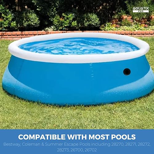Miniatura 4 de Aquatix Pro 6 tapones de orificio para bomba de piscina, para piscinas sobre el suelo Intex, Bestway, Coleman y Summer Escape, tapones de pared de