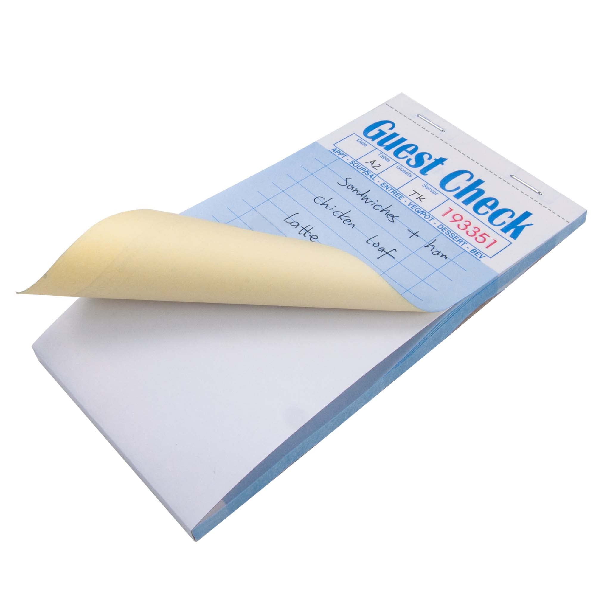 ESSENTIAL Libros de cheques de invitados de 3.5 x 6.7 pulgadas, 1000 hojas de blocs de notas de servidor y libros de pedidos de camarera con papel de cobre (20 libros)
