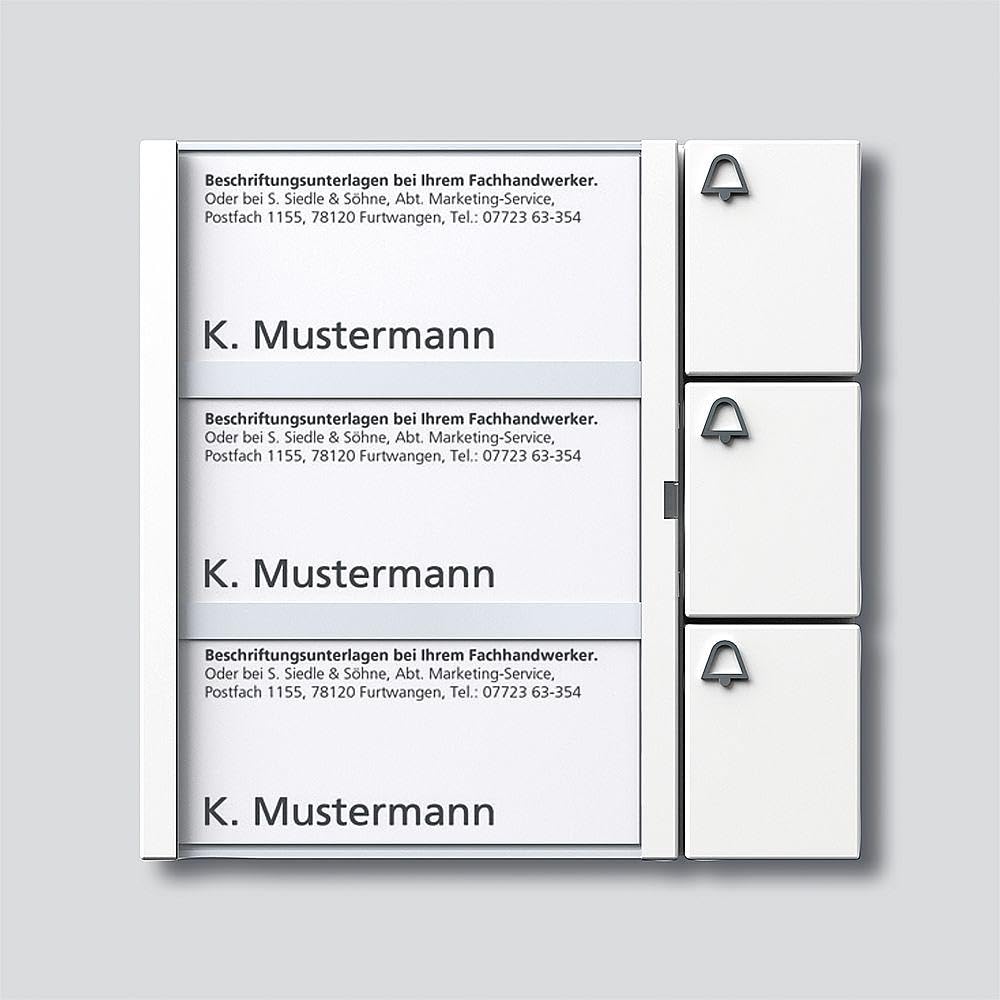 Siedle 2544208 Moduł przycisków 3 przyciski 1 z systemem N, TM 612-3 W, biały