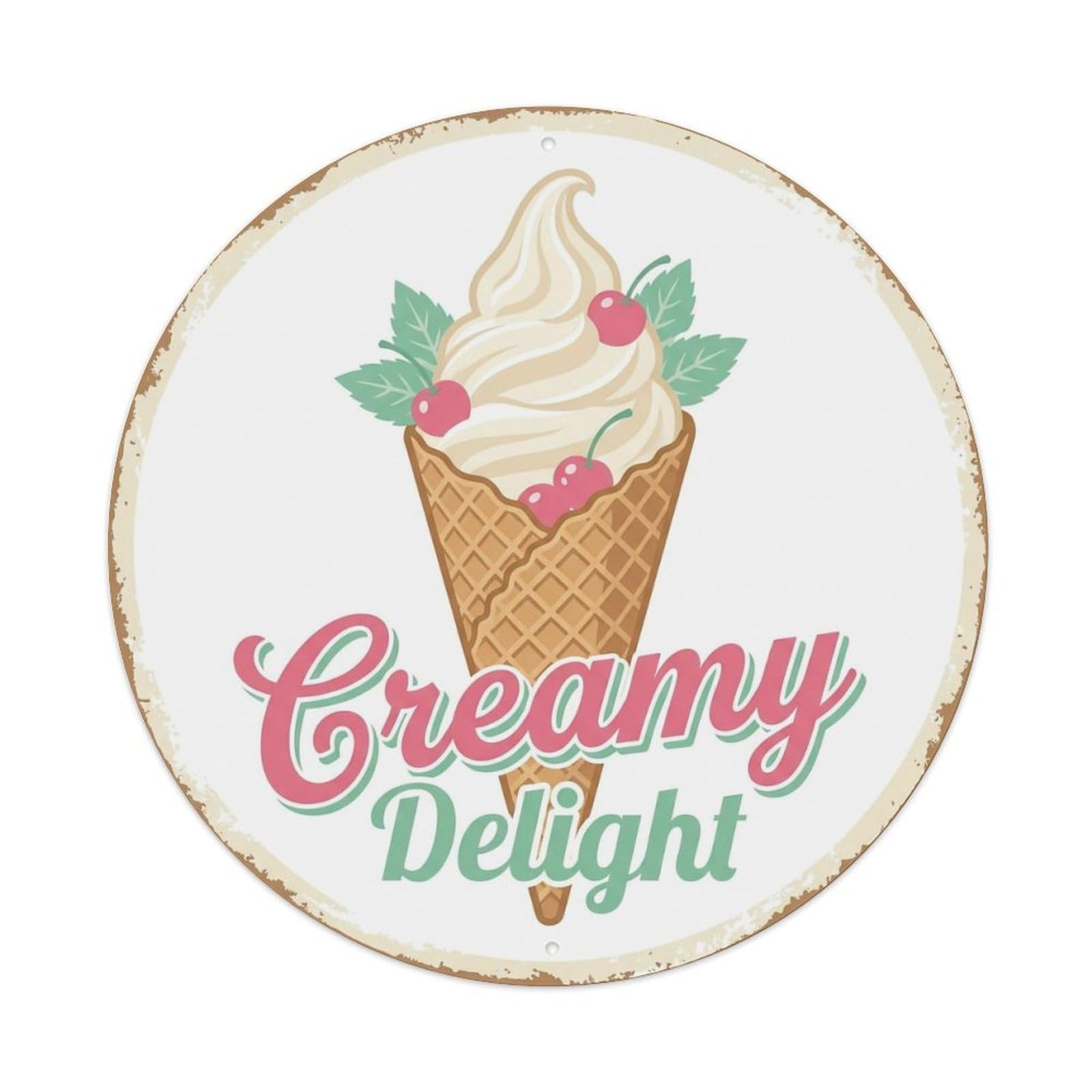 Creamy Delight Cafe Decoration 1 Metal Tin Sign