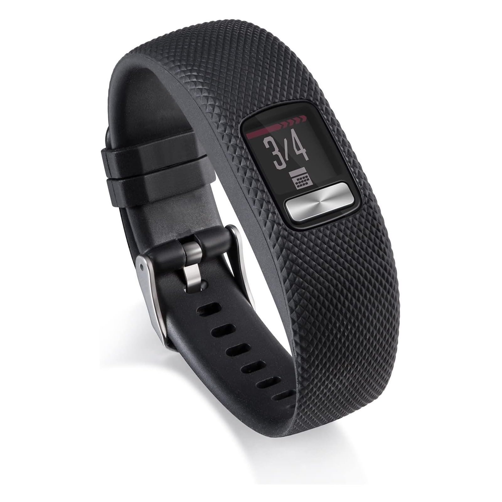 MYAYD Strap Compatible with Garmin Vivofit 4, Sports Armband Soft Silicone Adjustable Sports Replacement Wristbands for Garmin Vivofit 4, TPU/TPE Black (L)