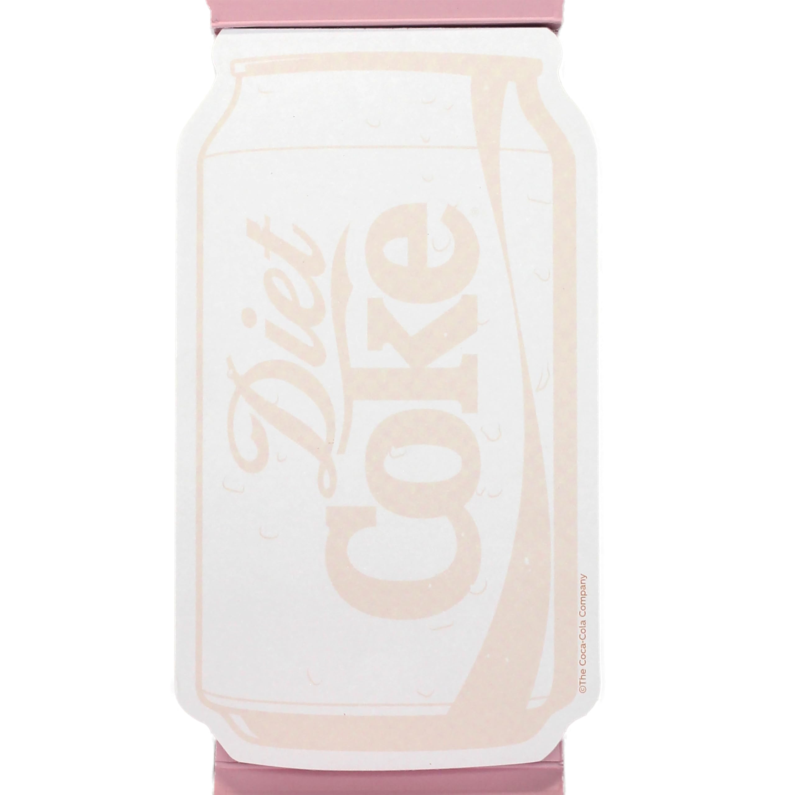 CrownJewlz Coca-Cola Diet Coke Spiral Journal with Folding Pocket Notepad, Bows and Glitter Can Pattern, Pink and Shiny Red Can, Cute Aesthetic for Travel, School, Office, and Daily Writing