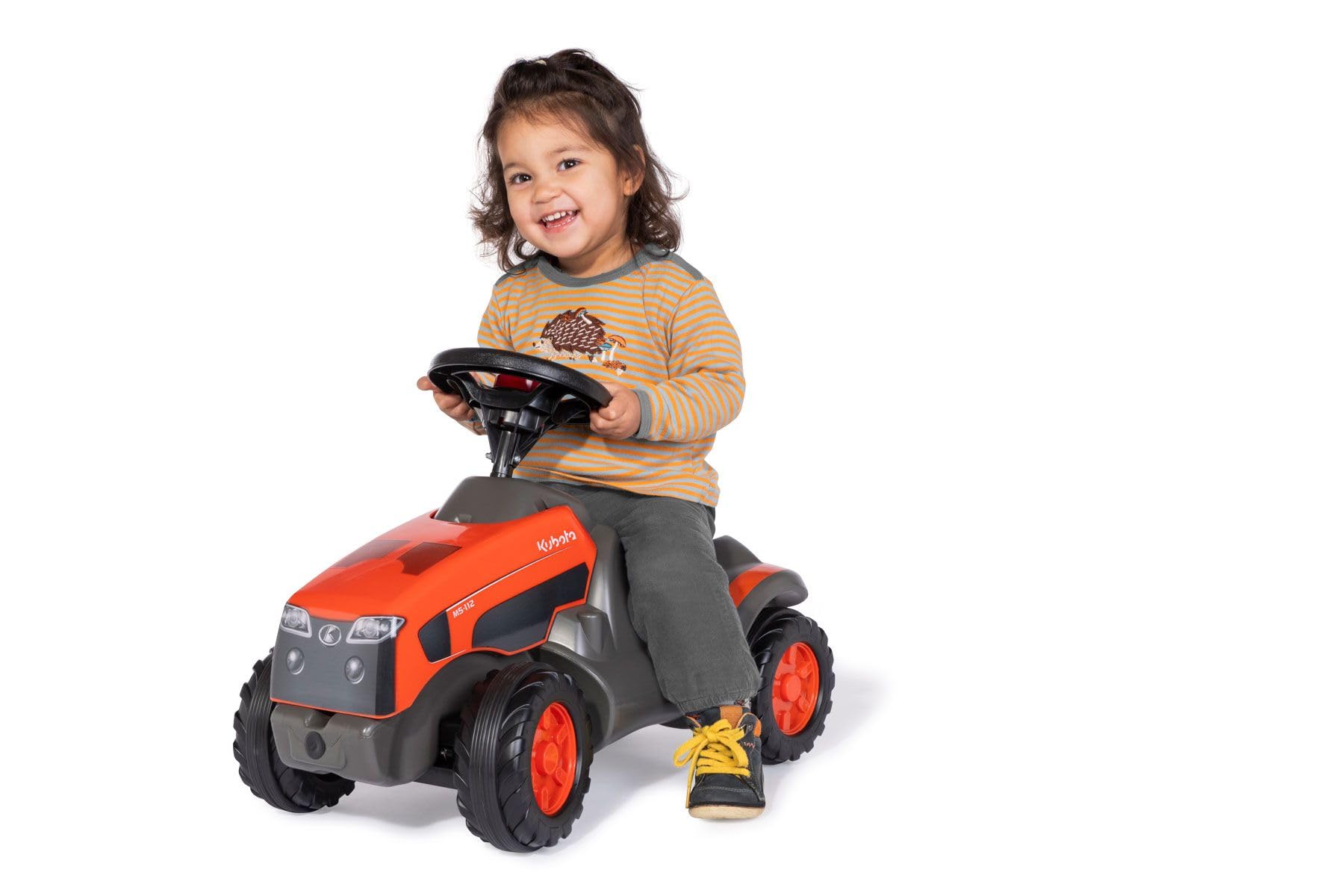 Rolly Toys rollyMinitrac Kubota 13 271 3 (ślizgacz dla niemowląt, z półką pod maską, wgłębienie na kolana, pojazd dziecięcy, zabawka dla dzieci)