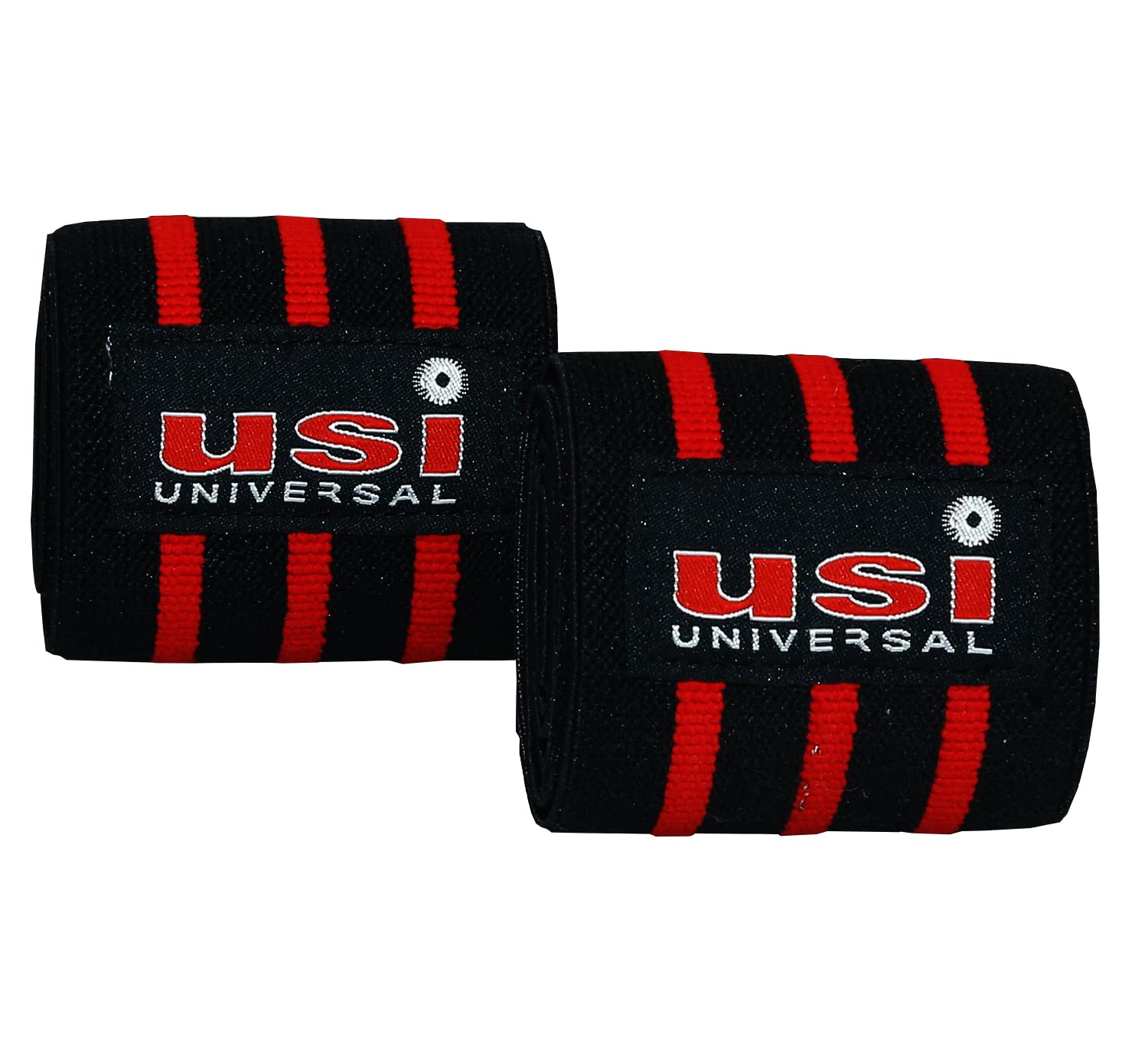 USI 3 LINE - Gomitiere, colore: Nero/Rosso