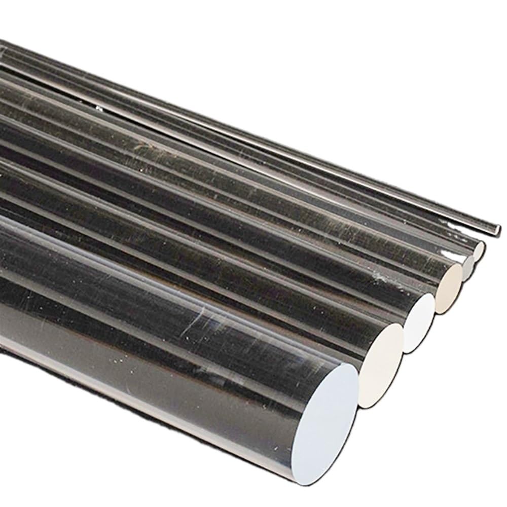 LKLNCXC Plastic rod 100pcs Clear Round rods, PMMA Circular Solid Bar, 100mm 200mm 250mm 300mm 500mm 1000mm Long Transparent Acrylic Rods(500MM*5MM)