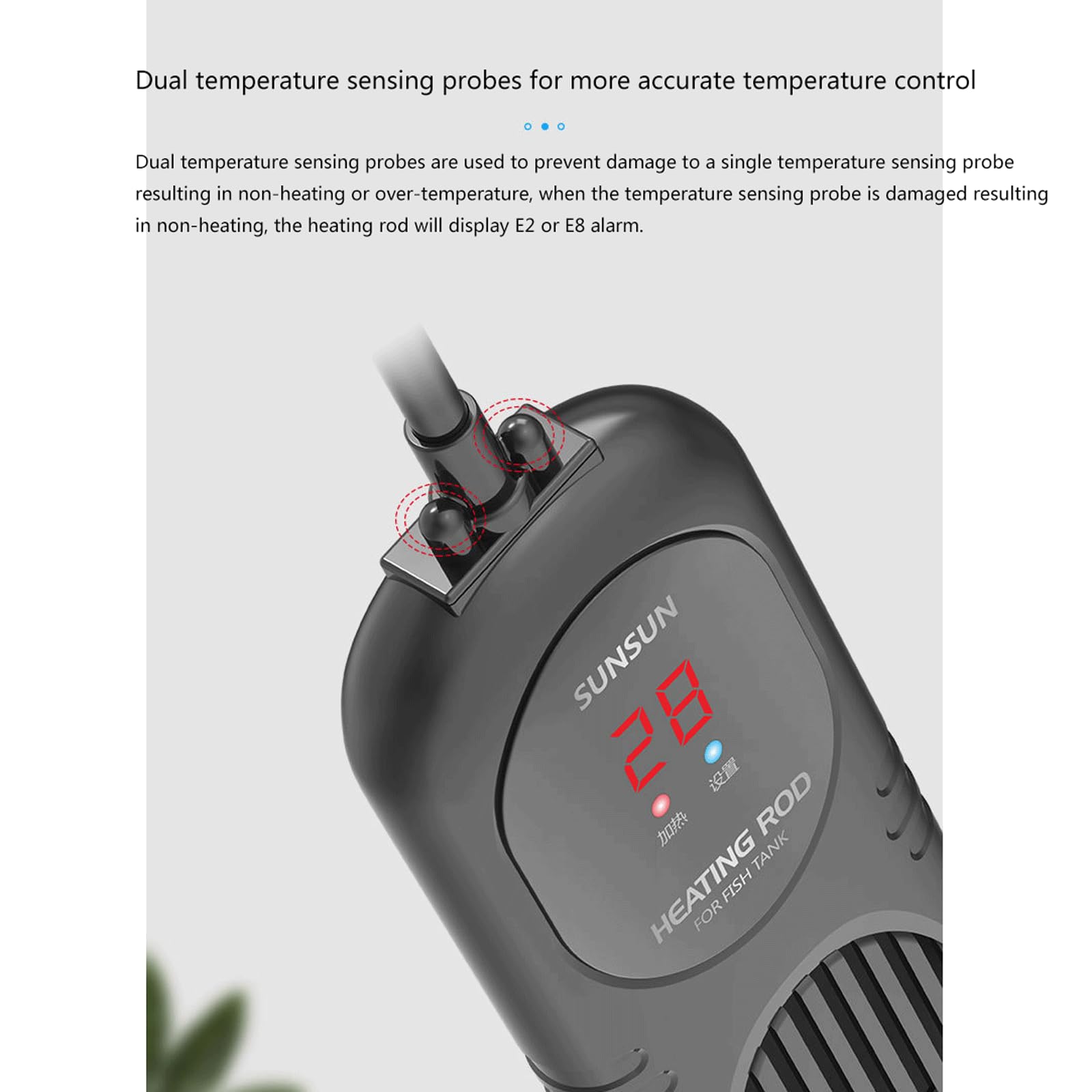 Riscaldatore per Serbatoio per Tartarughe con Asta riscaldante Automatica per Acquario con Controllo della Temperatura riscaldato, 35W