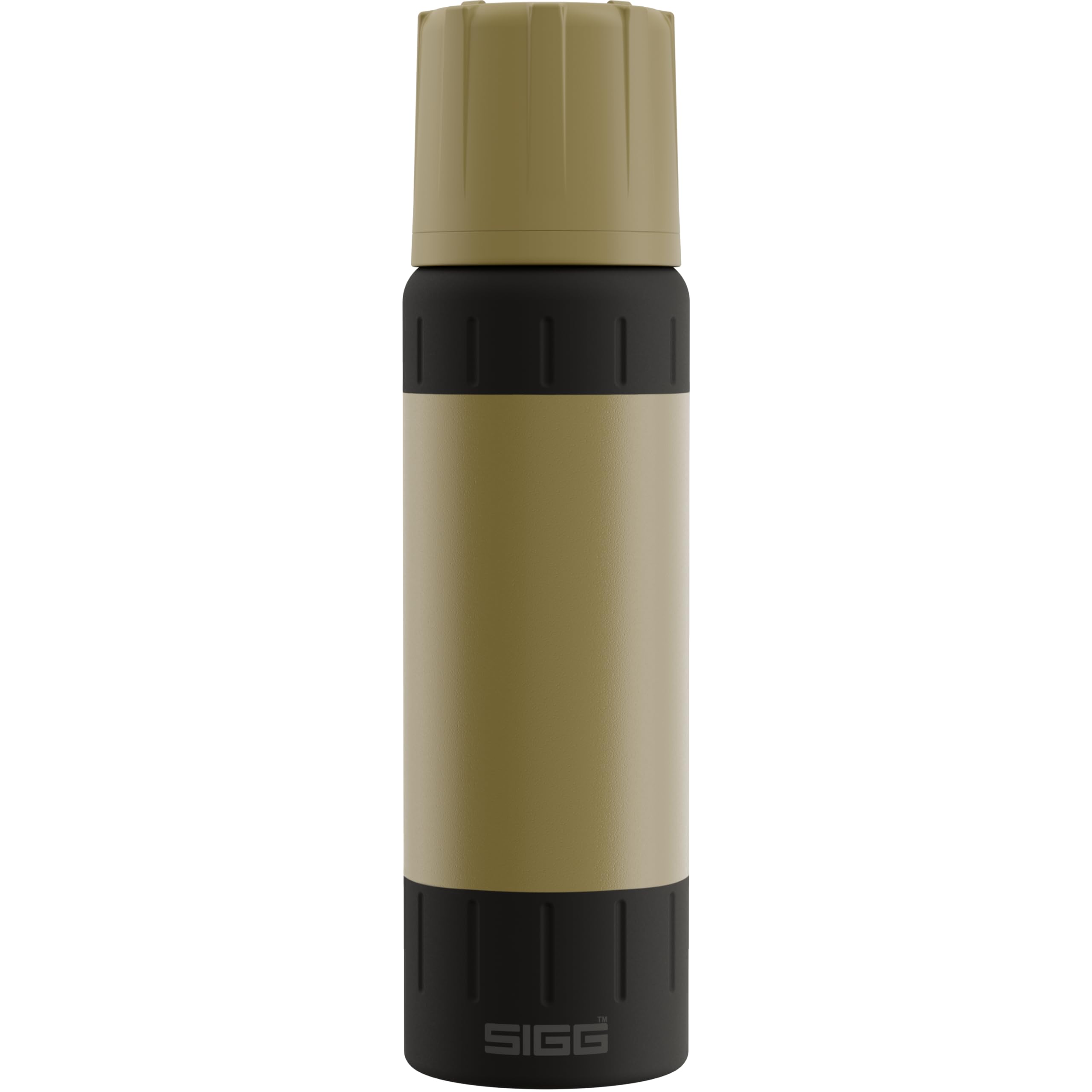 SIGG – Stainless Steel Insulated Water Bottle – Thermos Bottle Alpine Star Caramel Sand, with Cup – 20hr Hot, 72hr Cold – Compact & Robust – Leakproof – BPA-Free – Outdoor, Camping & Hiking – 0.75L