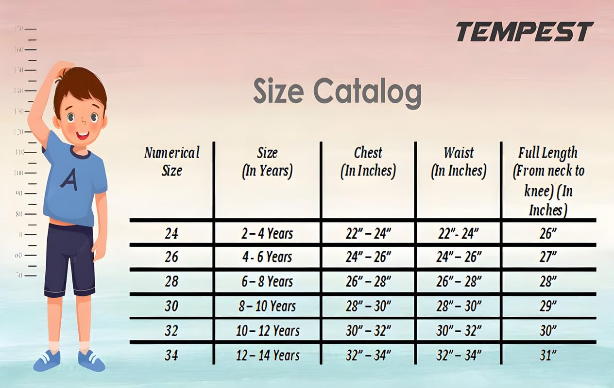 Tempest Swimming Kit for Boys with One piece Half Sleeve Swimming Costume for Boys | Swim Suit | Swimwear | Swimming Dress Goggles Cap Ear Plug Nose Clip with KIT Bag (Blue, 11-12 Years) 2