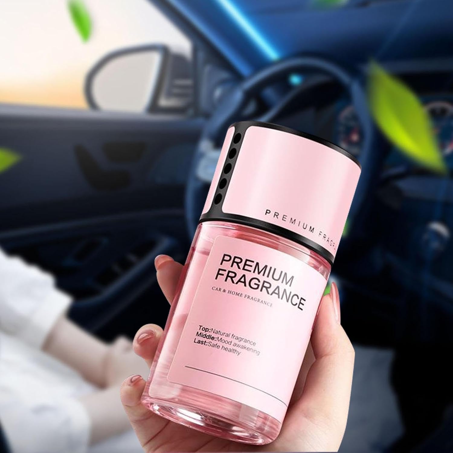 Car Fragrance Air Freshening Portable Car Interior Decoration Essential Oil Diffusers for Bathroom Hotel Dorm Yoga Office, Gardenia