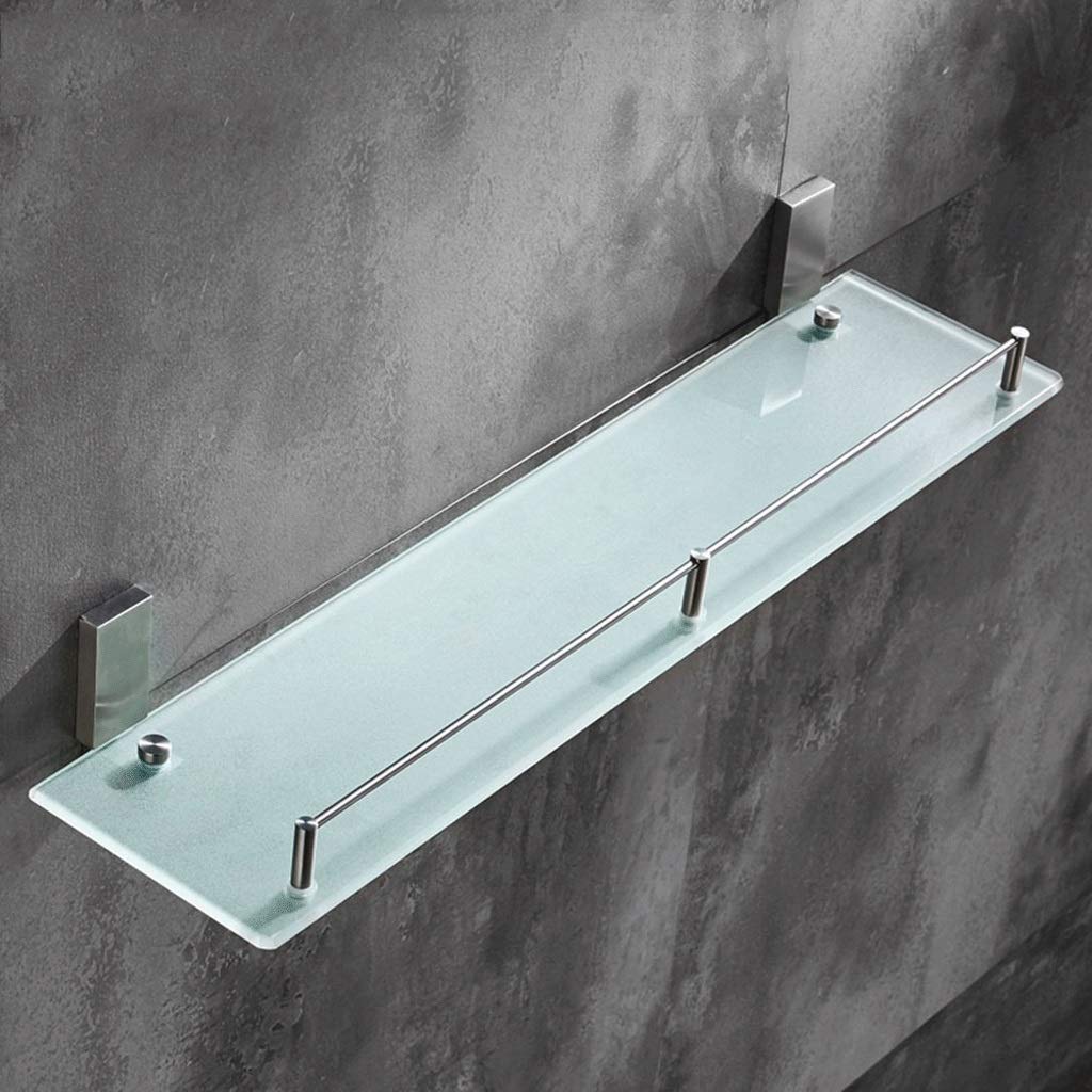 bathroom shelf, Bathroom Lavatory Double Glass Shelf Wall Mount,Rustproof Brushed