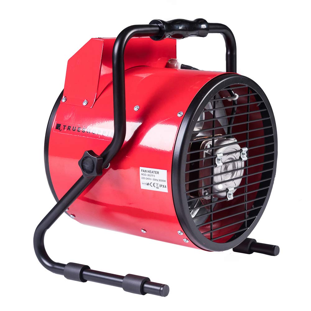 3KW Tilting Fan Space Heater Portable Round Space Warmer with 3 Heat