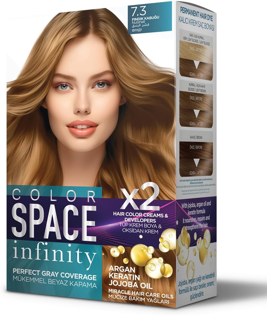 Color Space Infınıty Set Saç Boyası 7.3 Fındık Kabuğu