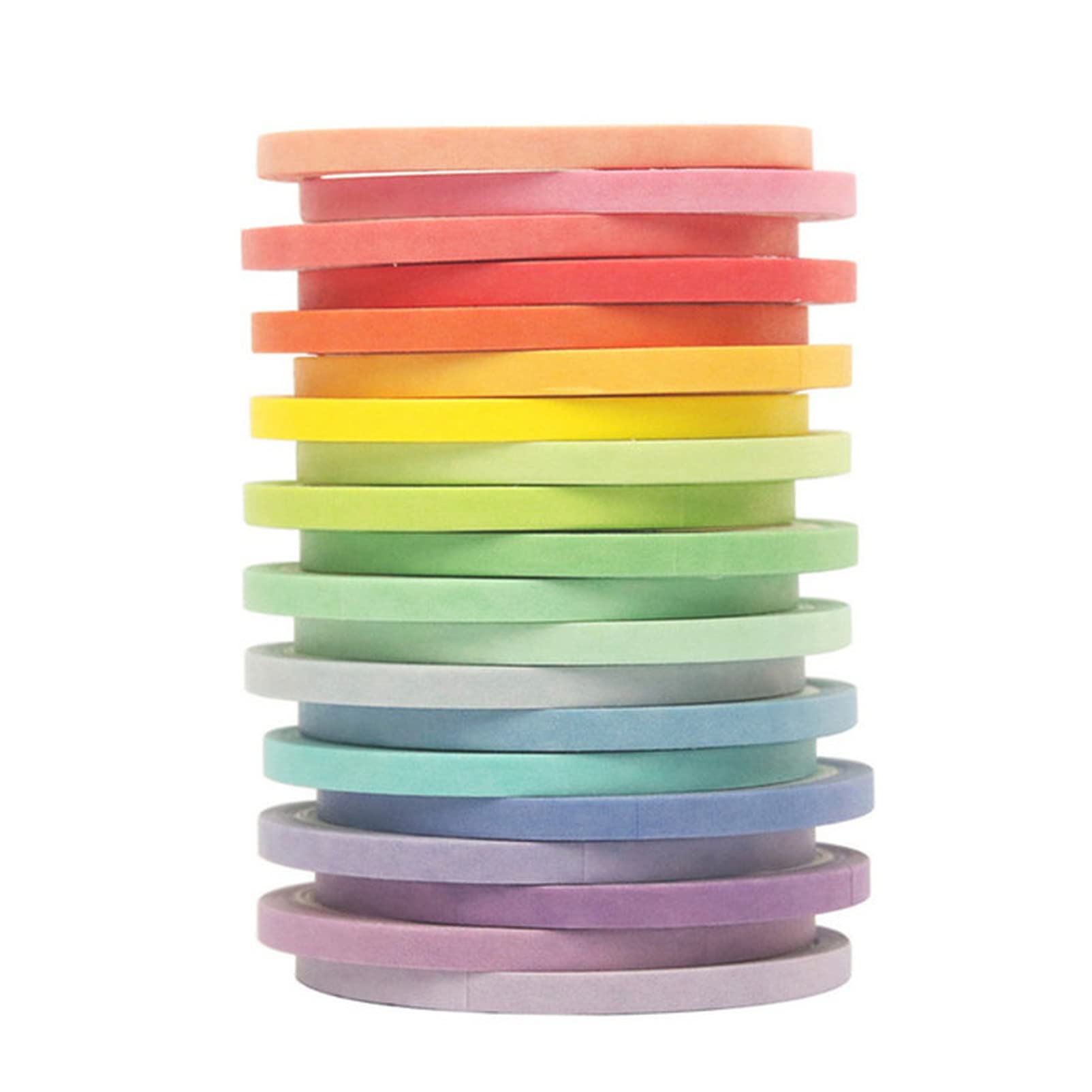 KAYLRE Self Adhesive Tape 20 Rolls Solid Color Slim Washi Tape Set Rainbow Masking Tape for Scrapbooking DIY Stationary Masking Tape Mesh Tape (Color : 3mm, Size : Christmas set)