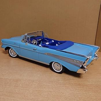 Amazon | 1/18 シボレーベルエアコンバーチブル ブルー 1957