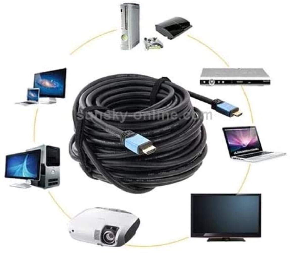 HDIM Cable Ingeniería Cable HDMI 3/25 Metros 30 Metros 50 Metros 60 Metros de TV por Cable Ordenador retroproyector 4K (Size : 20m)