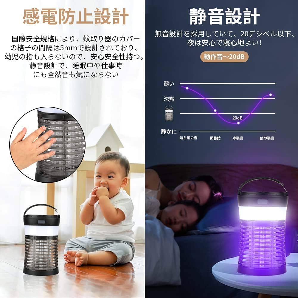 ノン。電撃殺虫器、3台。ハイパワー3200V電撃!! ノン。電撃殺虫器、3台。ハイパワー3200V電撃!! ノン。電撃殺虫器、3