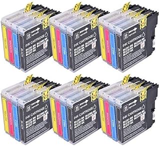 PerfectPrint Compatible Ink Cartridge Replacement for Brother MFC-250C 255CW 290C 295CN 297C 490CN 5490CN 5890CN 790CW 6490CW 6890CDW LC1100 LC980 LC 1100 LC 980 (Black/Cyan/Magenta/Yellow, 24-pack)