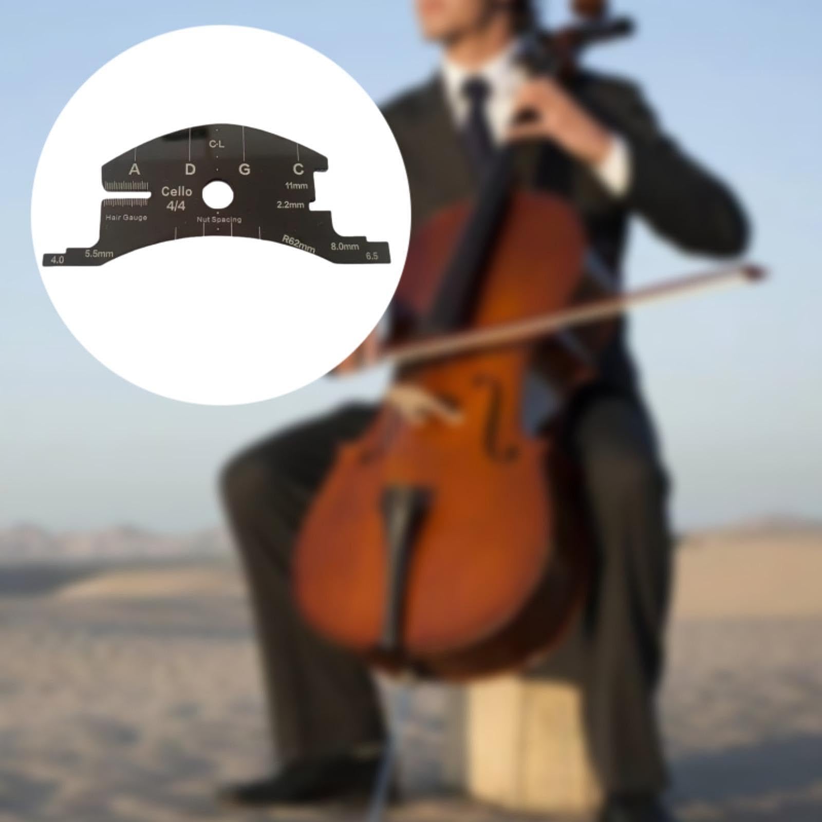 Garende 4/4 Cello Bridge Repair Template Replacement Making Precision Reference Tool