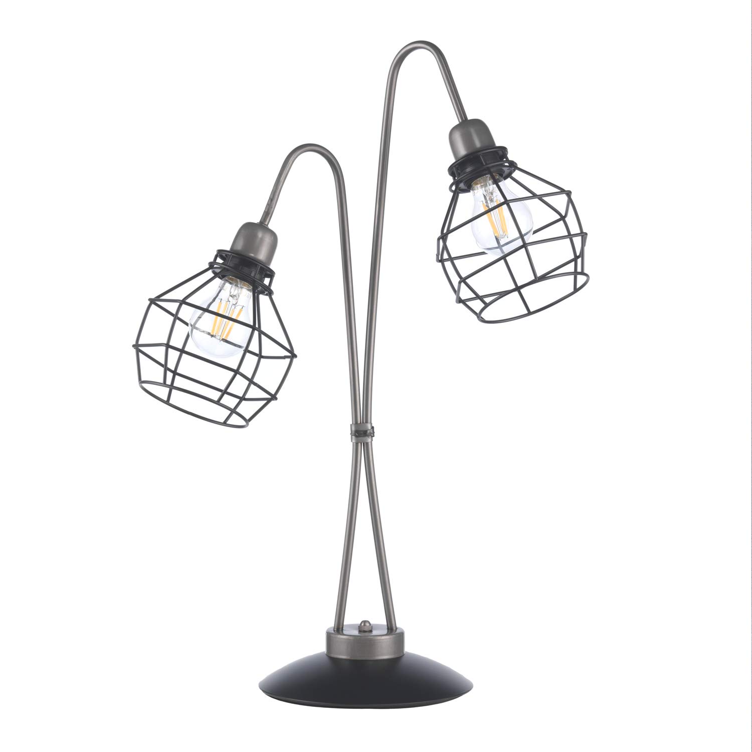 Onli Gris Y Negro - Lámpara De Mesa De Dos Luces,