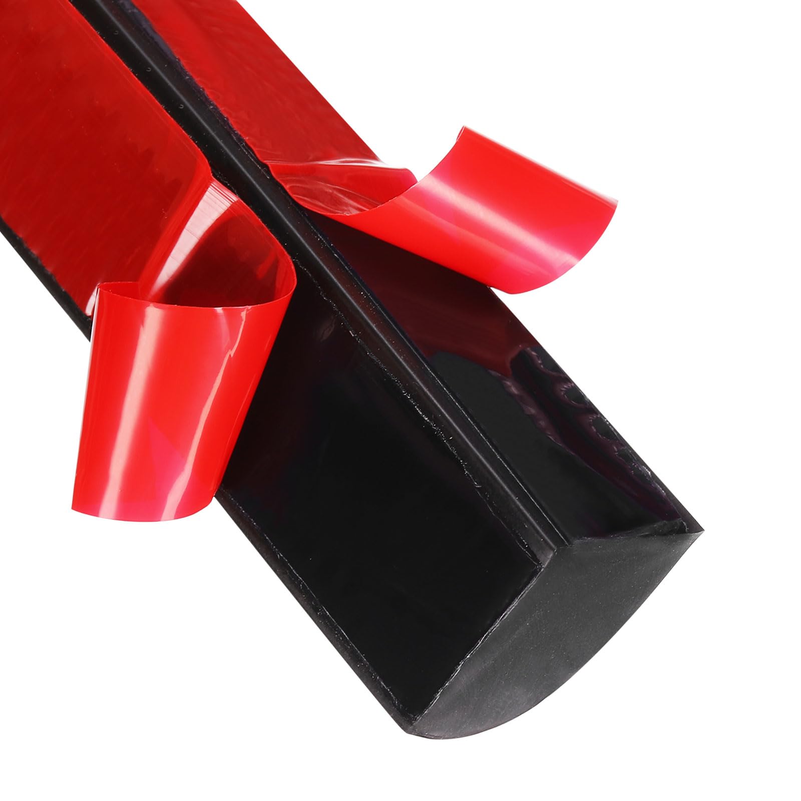 Garniture murale flexible noire 1.8x2.2x248.9 cm auto-adhésive pour les angles