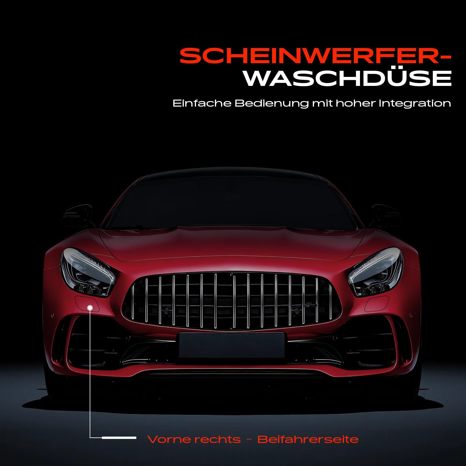 Frankberg Scheinwerferreinigung Waschwasserdüsen Vorne Rechts Kompatibel mit T.o.u.r.a.n 1T3 C.a.d.d.y III MPV 2CB 2CJ 2KB 2KJ Replace# V10080498