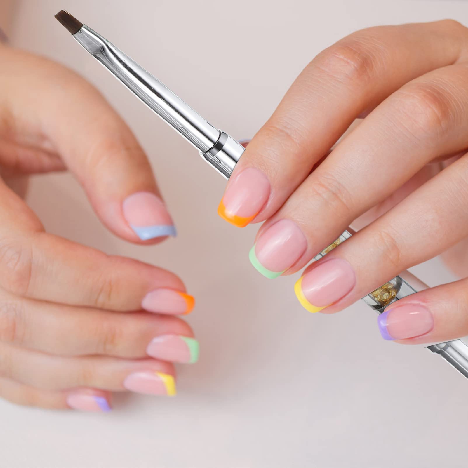 FOMIYES 6piezas Pinceles Para Arte De Uñas Doble Punta Herramientas De Manicura Para Diseño y Decoración De Uñas
