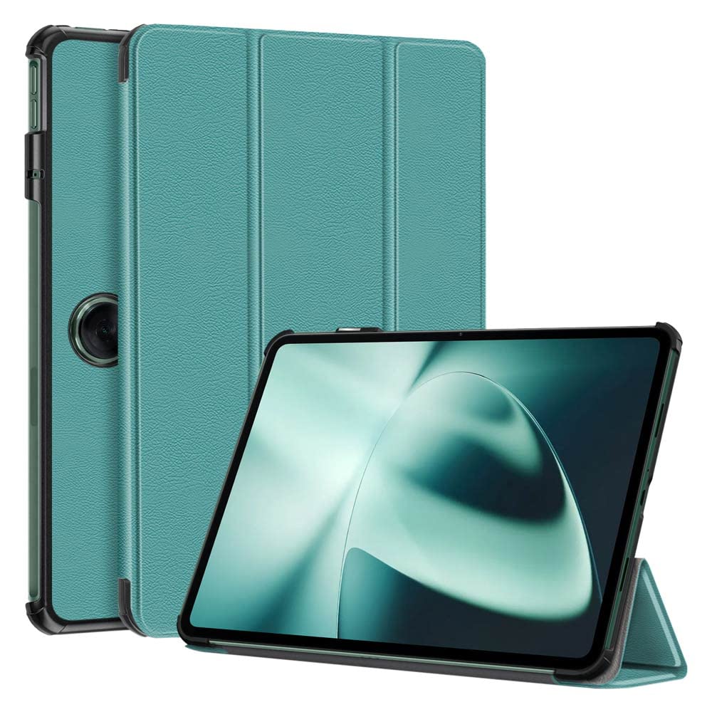 Muzz Tablet Case for OnePlus Pad 11.61, 3-Fold Holder Smart Leather Tablet Case For OnePlus Pad 2023 11.61 inch (Green)