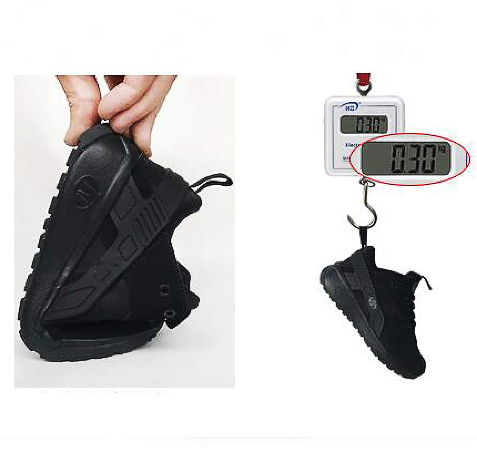 qmj Scarpe con Rotelle Scarpe Multiuso 2 in 1 Scarpe da Skateboard Sneakers da Ginnastica da Corsa All'aperto,Black-43