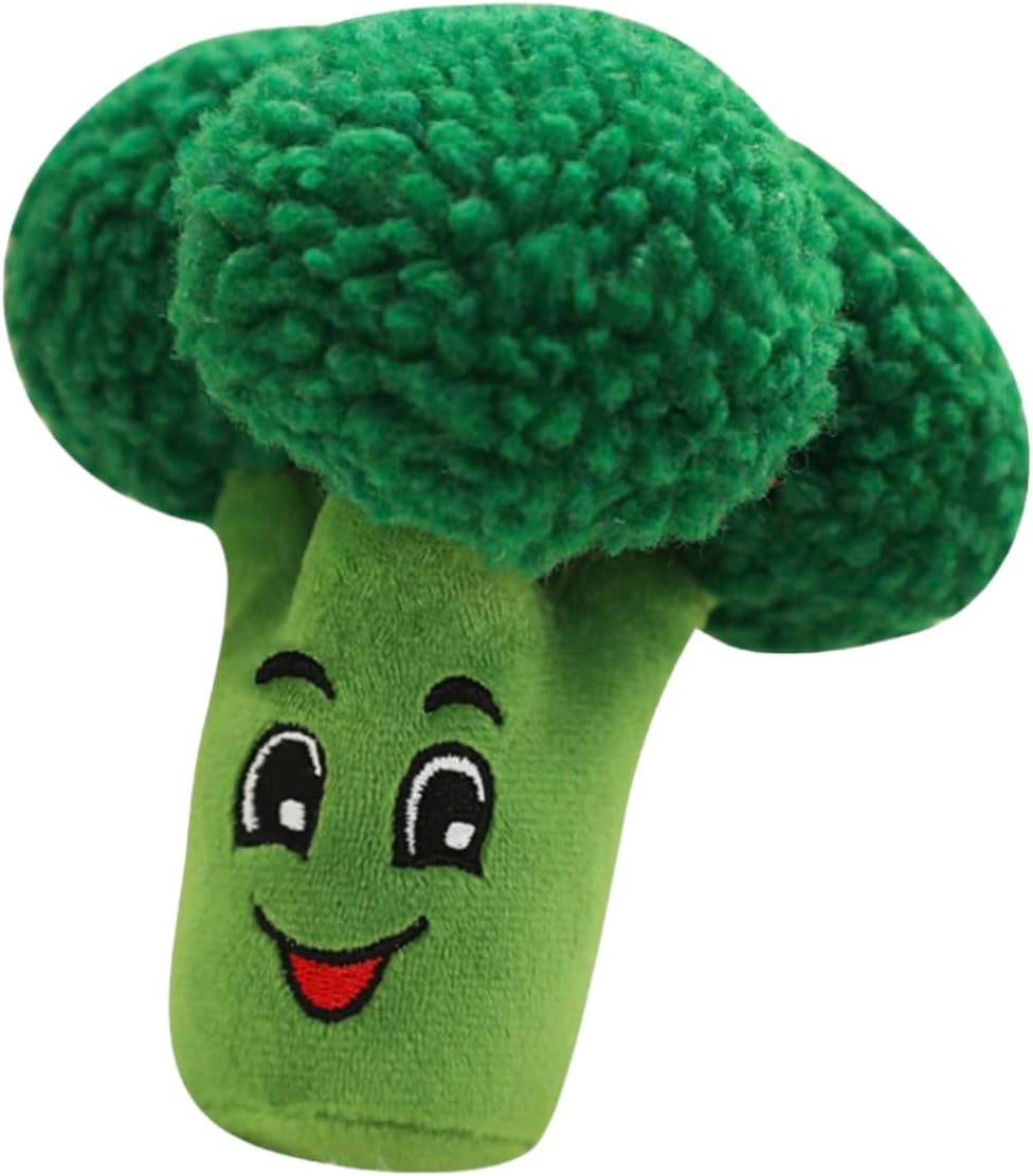 Broccoli Dog Toy, Dog Toy with Squeaker, Broccoli Toy for