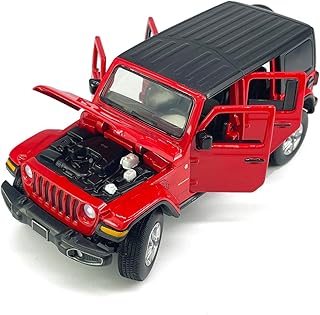 4 Door Wrangler Sahara Hard Top SUV Model Car Diecast Toy Cars 1/32 Scale