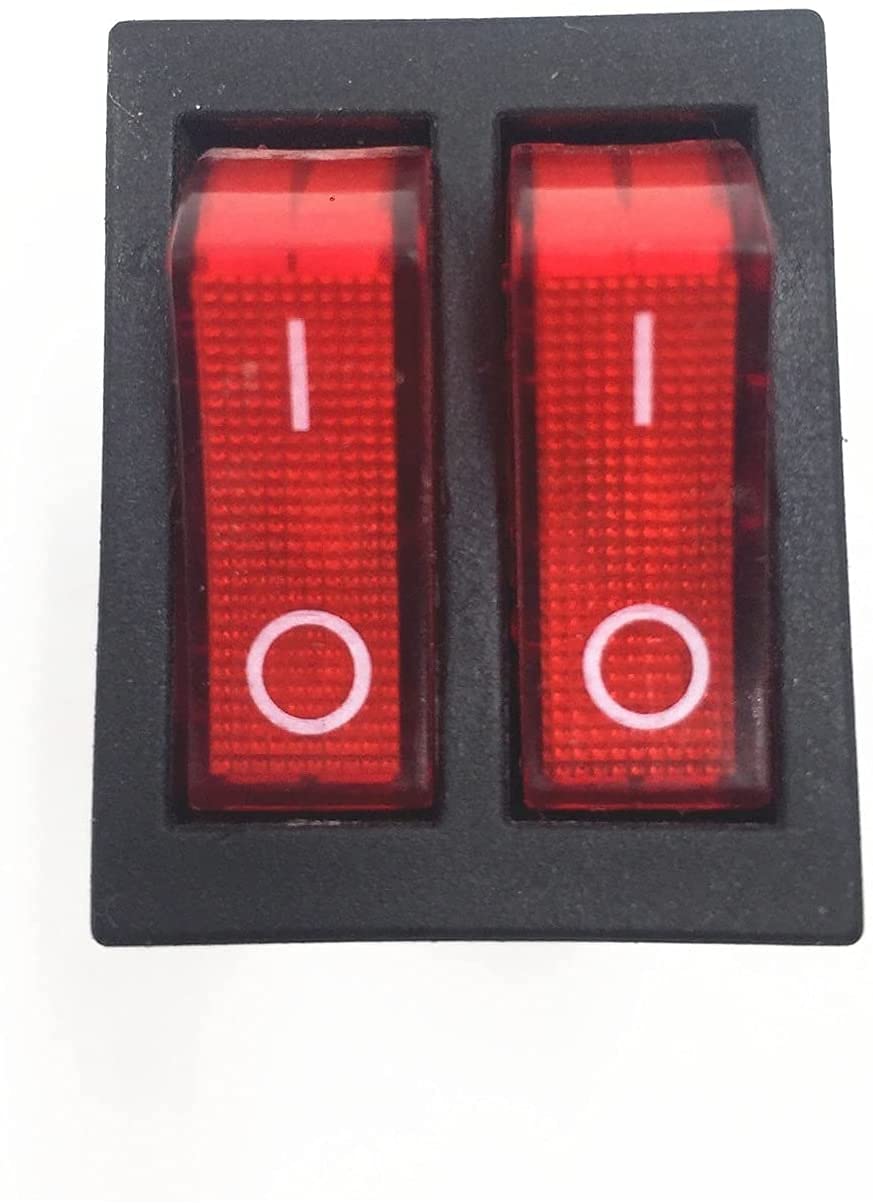 Anzoat Red 1Pc Kcd3 Double Boat Rocker Switch Toggle 6 Pin On-Off 20A 125Vac(Color: Green) (Color : )