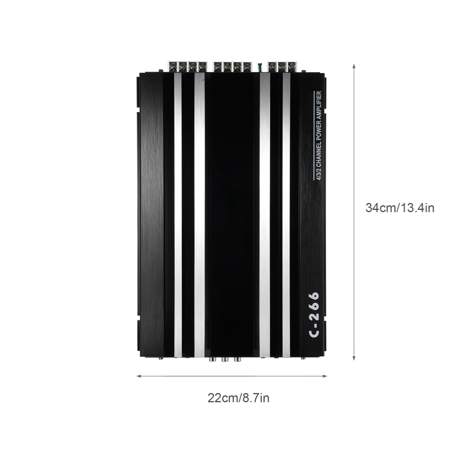 Amplificatore di per Auto Amplificatore Audio 12V a 4 Ad Alta in Lega di Alluminio per gli Appassionati di Musica