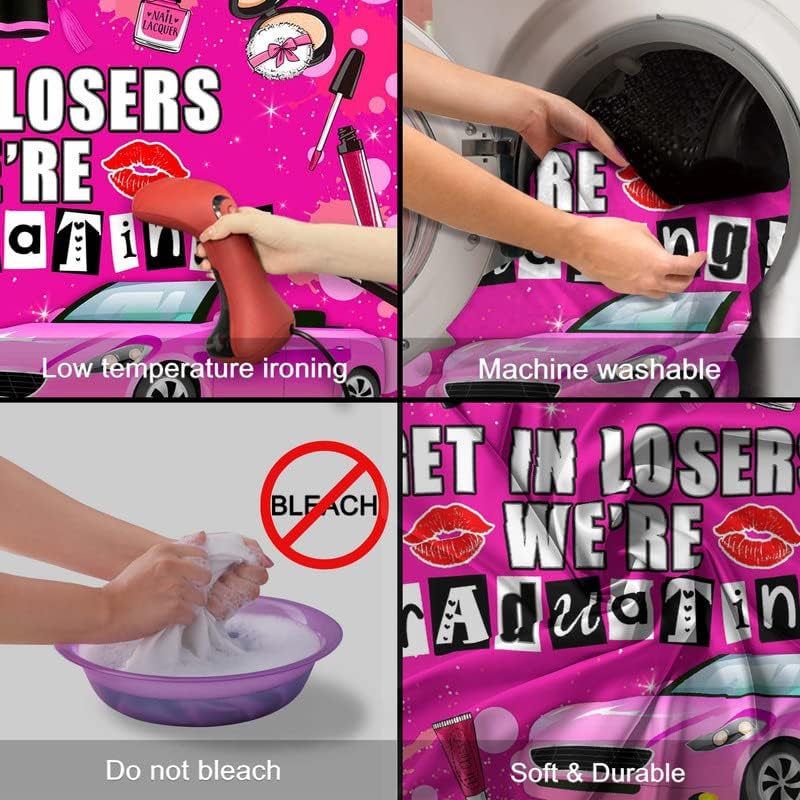 Miniatura 5 de Swepuck Fondo de graduación para fiesta mexicana de 72 x 43 pulgadas, fondo de felicitaciones de cinco de mayo, fondo floral para clase de 2023,