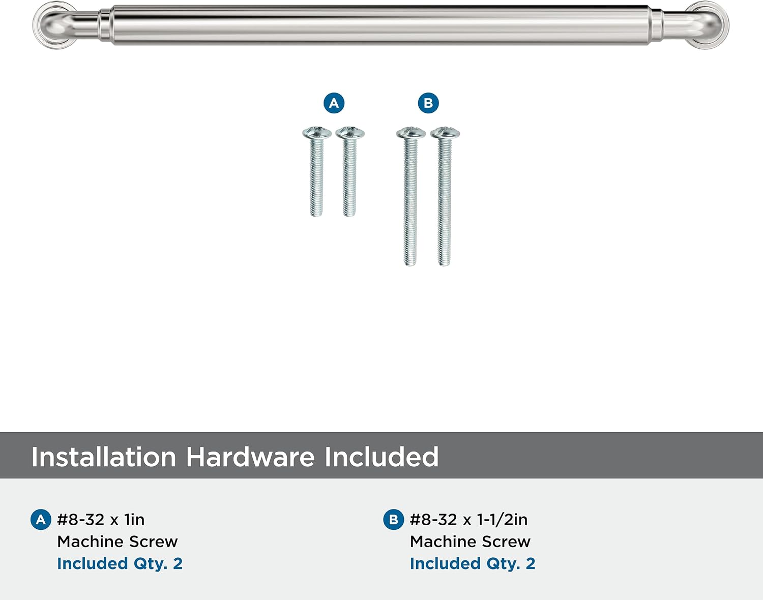 Amerock Coble 8-13/16 inch (224mm) Center-to-Center Polished Nickel Cabinet Pull, BP37666PN