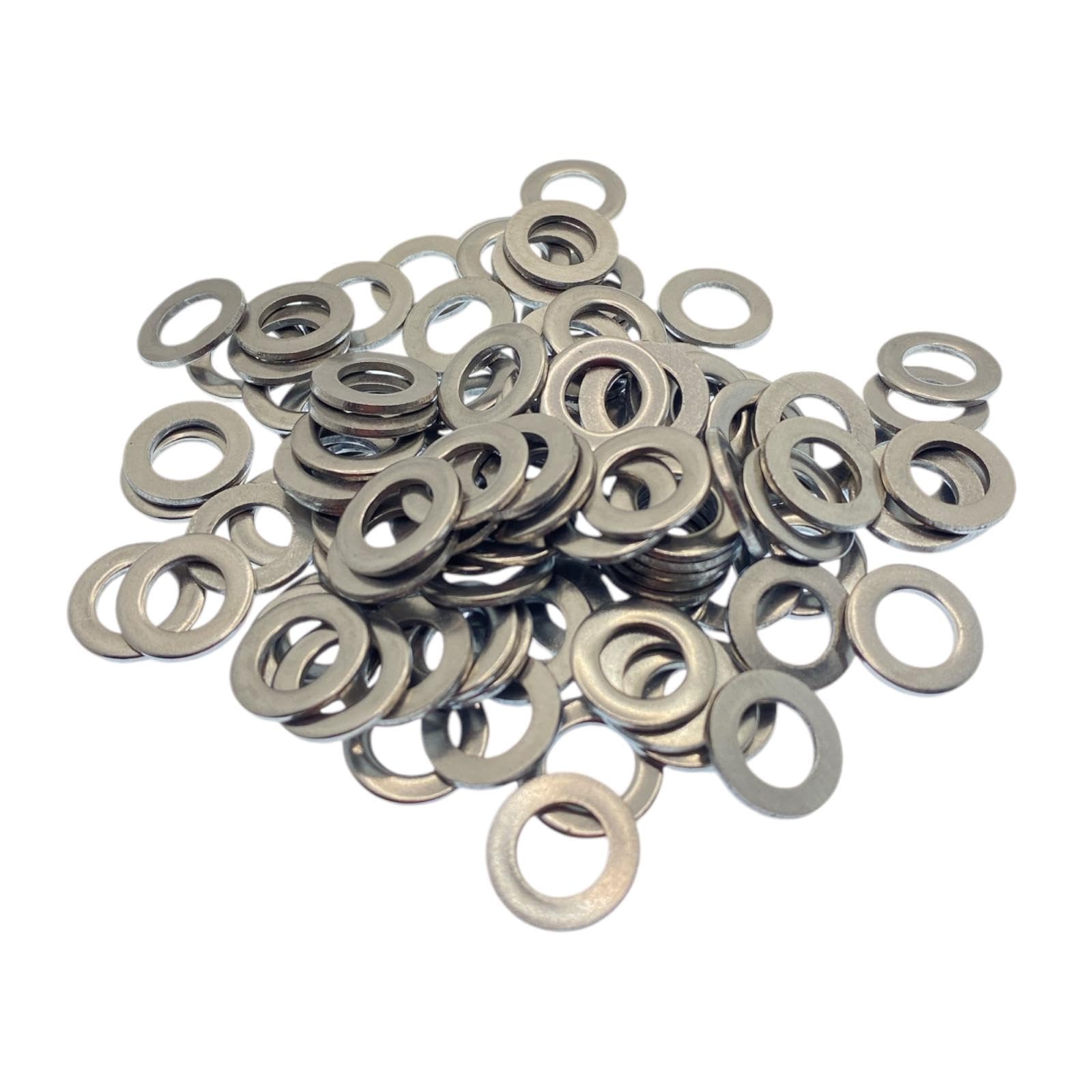 M8 Washers for Screws - M8 x 15 x 1.5mm (100 Pack) Metal Flat Penny Washers for Bolts - A2 Stainless Steel Plain Round (100pc)
