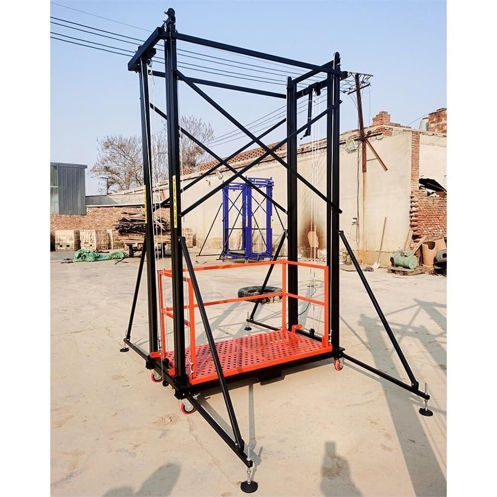 Piattaforma per ponteggi Ponteggio di sollevamento elettrico con telecomando, paranco mobile idraulico, decorazione for interni ed esterni Ponteggio Trabattello(5m)