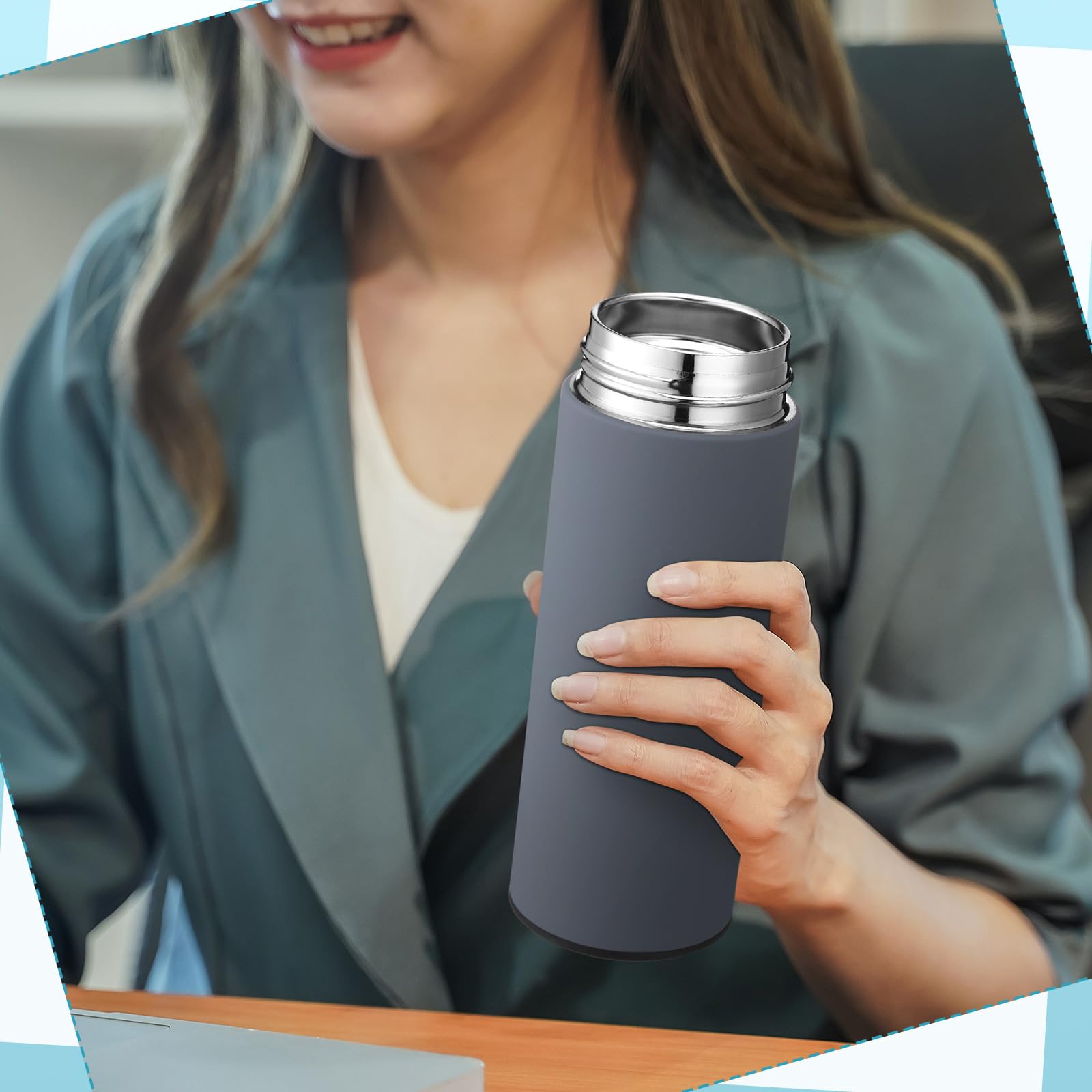 Thenshop Juego de regalo de bienvenida al equipo para nuevos empleados, cuaderno, bolígrafo y vaso, set de regalo de agradecimiento para empleados nuevos empleados (gris)