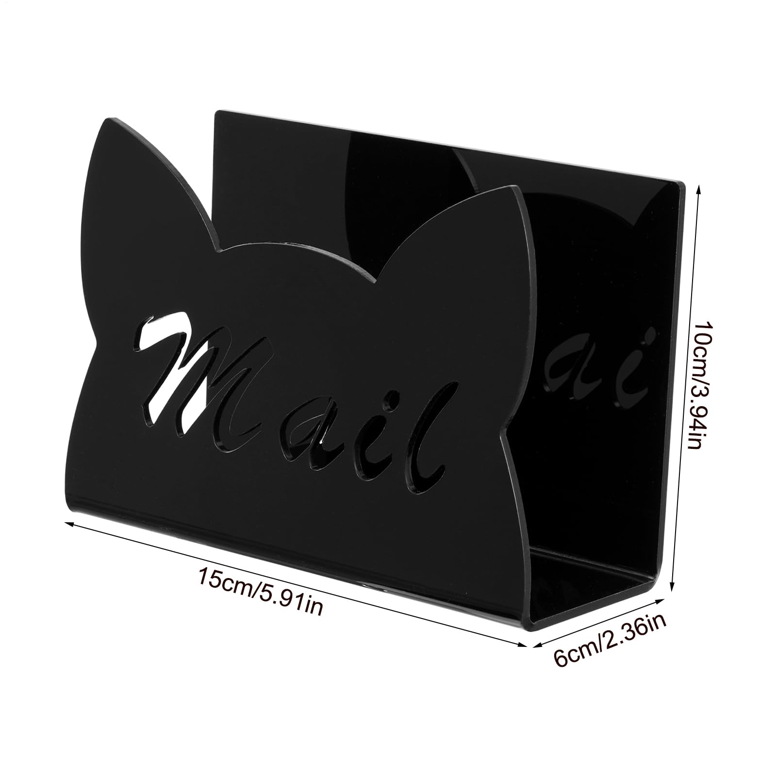 Clear Acrylic Mail Organizer Envelope Holder Postcard Sorter Compact Desk Stand 1 Pack 5.91 x 2.36 x 3.94 pollici