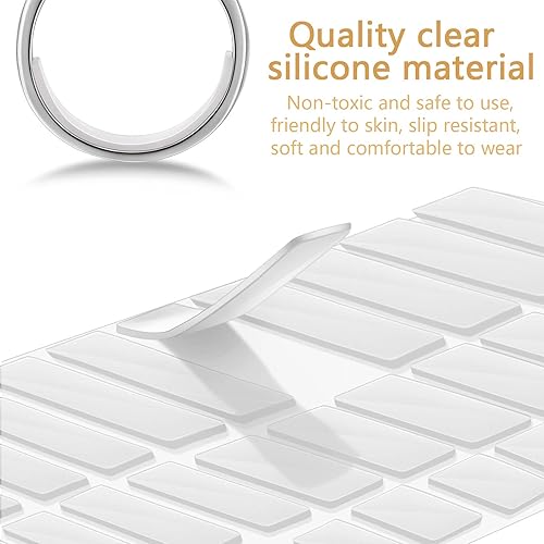 Miniatura 4 de Zonon Ajustador de tamaño de anillo invisible para anillos sueltos, 6 hojas, 234 piezas, reductor de tamaño de anillo transparente para mujeres y