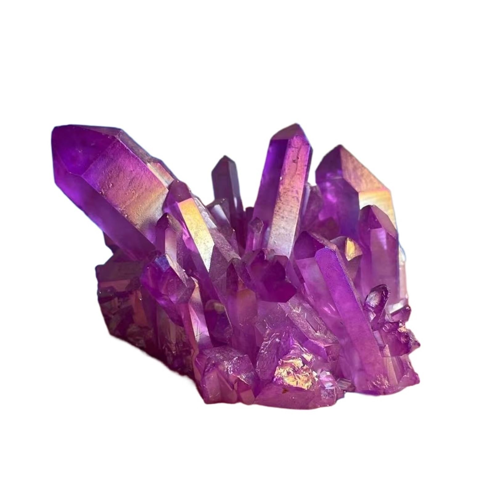 JRBJWYVV Beautiful Purple Halo Quartz Crystal Cluster Home Decor Ornaments (Size : 30-50g)
