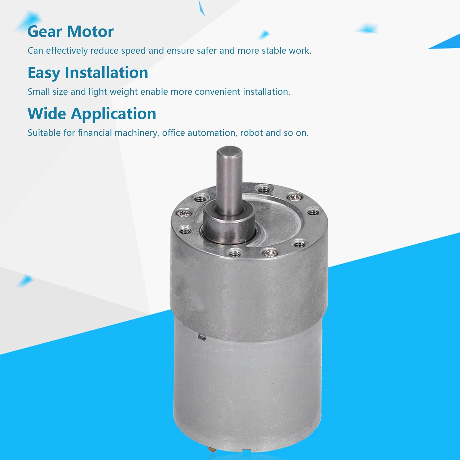 Hilitand DC 24V 250RPM Gear Motor Mini Engine Electric Speed Reduction Metal Motor