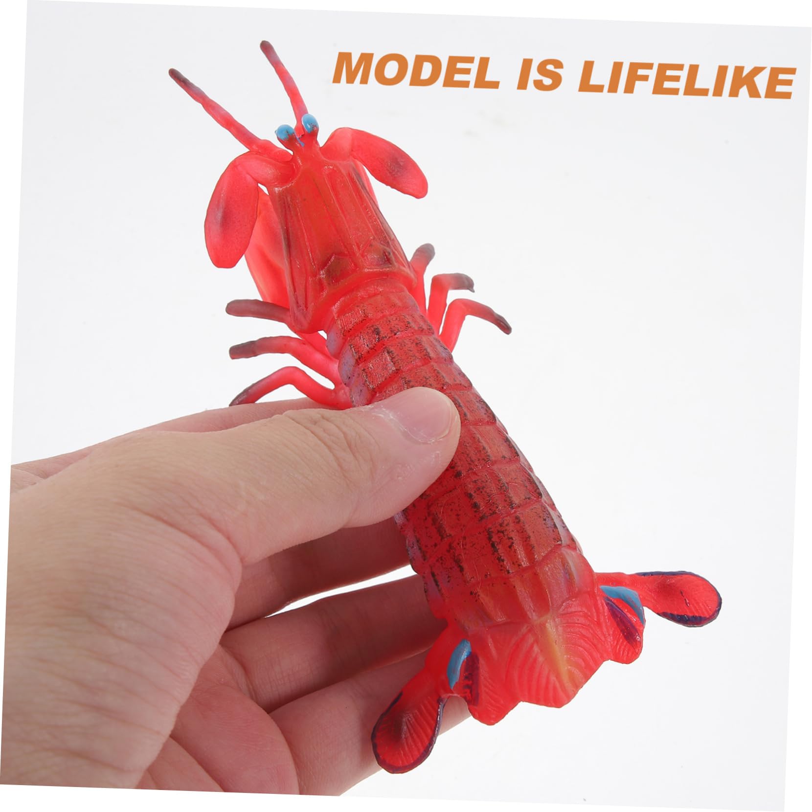 2 Gamberi Artificiali Decorativi In PVC - Realistici, Per Decorazione Casa, Ristorante, Acquario Finto, Oggetti Per Foto