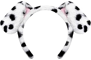 Adorable Black Spot Dalmatian Headband for Playful Canine Costume