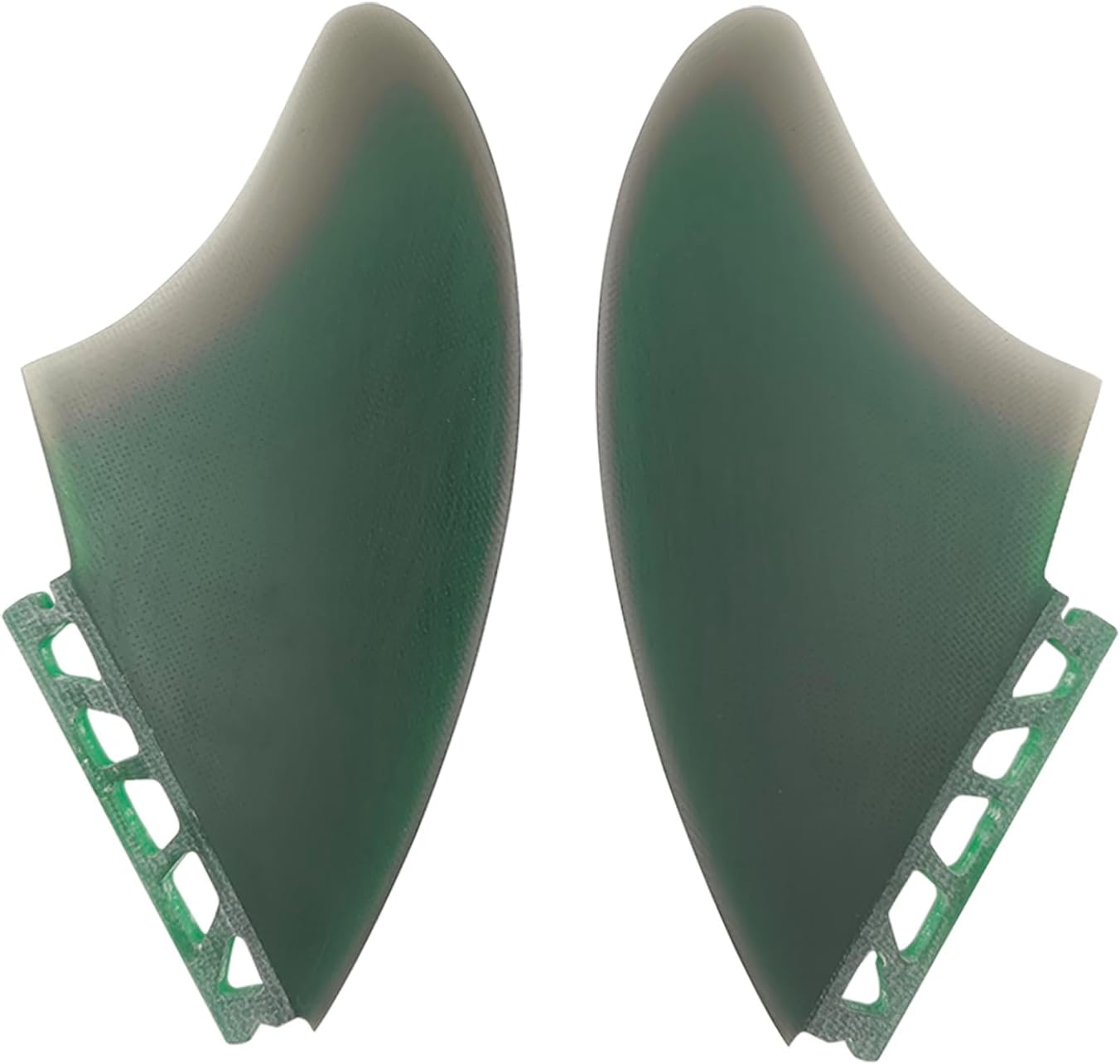 Surfboard Twin Keel fin Set Single Tab/Double Tabs 2 -Solid Fiberglass Flex for Lightweight Durability & Top Surfing Performance